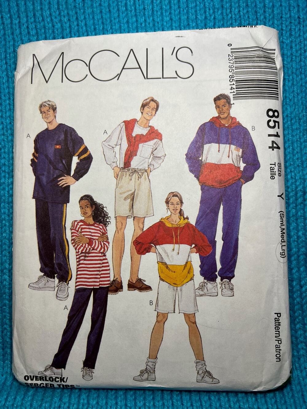 McCalls 8514 Sewing pattern hoodie pants size S M L